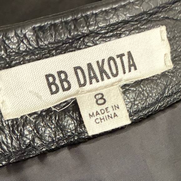 BB Dakota Casual Leather Party Mini Skirt Black 8 - Picture 8 of 16